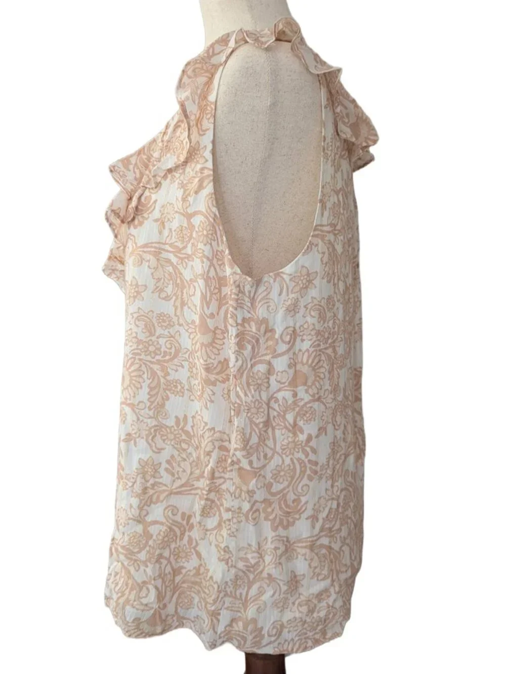 NWT LOFT Shimmer Ruffle V-Neck Shell - Picture 8 of 15